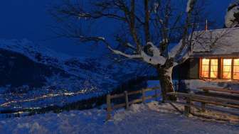 Berghaus en invierno